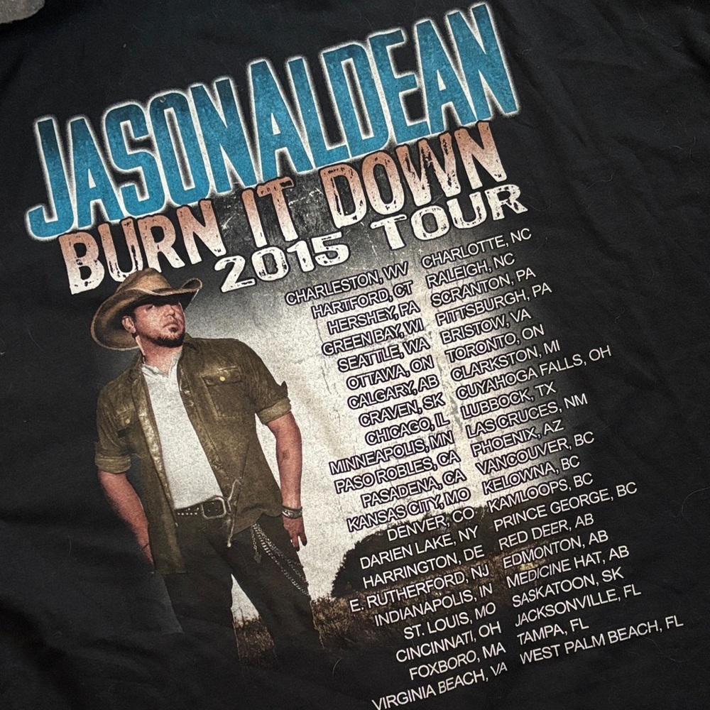 Jason Aldean Graphic T Burn It Down Tour - Picture 2 of 2